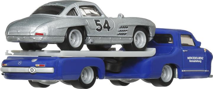 Actual product image Hot Wheels Car Culture: Team Transport Mercedes-Benz 300 SL & '55 Mercedes Benz Blaues Wunder