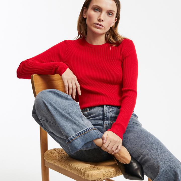 Actual product image La Redoute Collections Feinstrickpullunder mit rundem Ausschnitt (S)