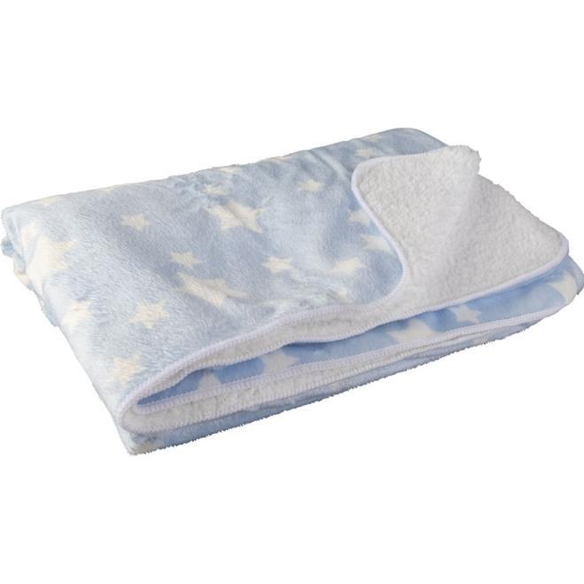 Hütte & Co., Babydecke, Babydecke - aus Polyester - 75 x 100 cm - blau (75 x 100 cm)
