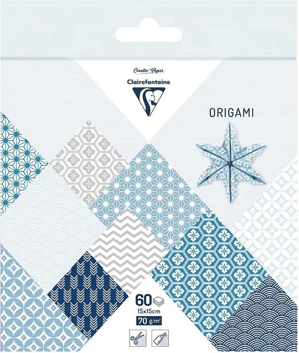 Image du produit Clairefontaine Origami, Packung mit 60 Blatt 70g/m2 im Format 15x15cm, Winter - Mehrfarbig (70 g/m², 400x)