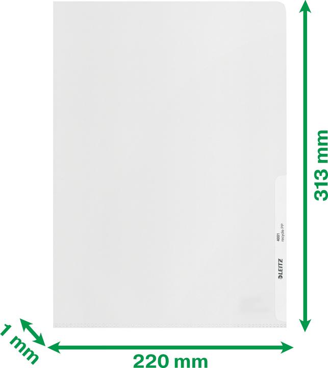 Produktbild Leitz Sichthülle Recycle A4 Transparent (A4, 25x)