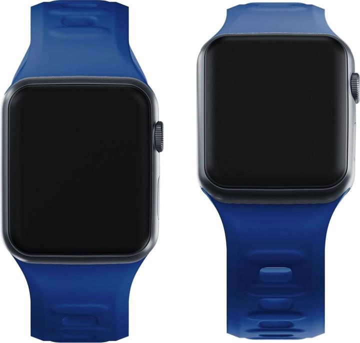 Produktbild 3MK Silicone Watch Strap Niebieski/Blue dla Apple Watch 42/44/45/49mm (42 mm, 49 mm, 45 mm, 44 mm, Silikon, Edelstahl)