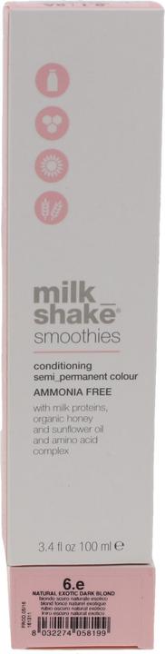 Actual product image Milk_Shake Smoothie Semi-Perm - farba do włosów bez amoniaku 100ml, paleta kolorów - 6,E || Naturalny Ciemny (Blond)
