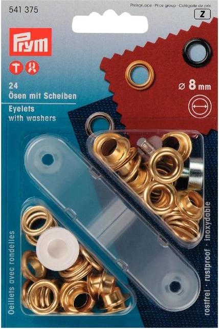 Produktbild Osculati Öse mit Scheibe goldfarbig 8mm