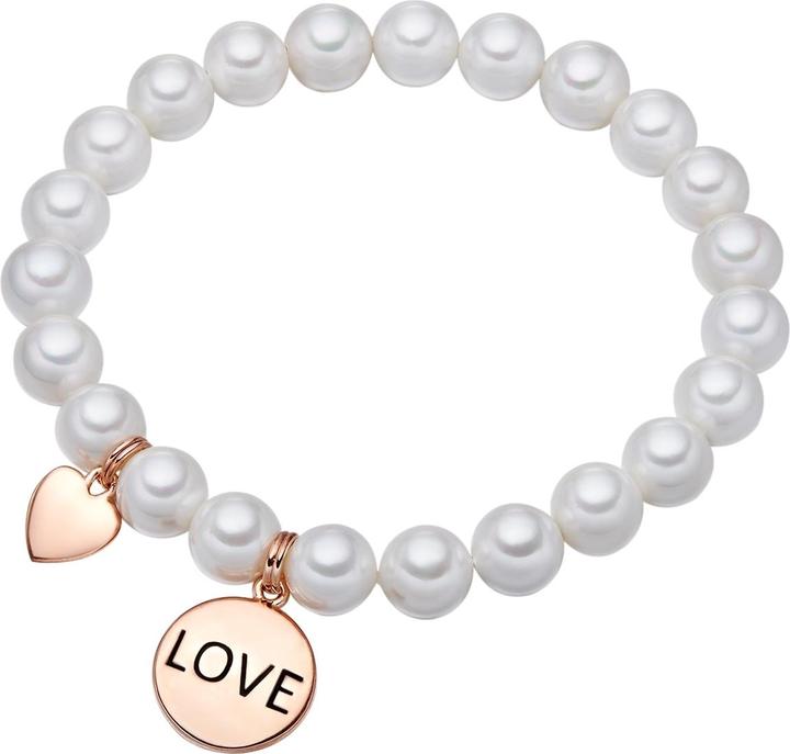 Produktbild Lulu & Jane Love Messing Muschelkernperle roségold 19,0 cm - 33396 (19 cm, Muschelkernperle)