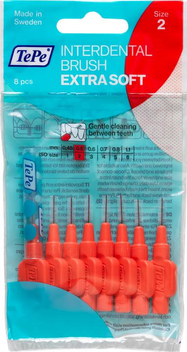 Actual product image TePe Interdental brushes Extra Soft ISO 2 (8 x, 0.50 mm)