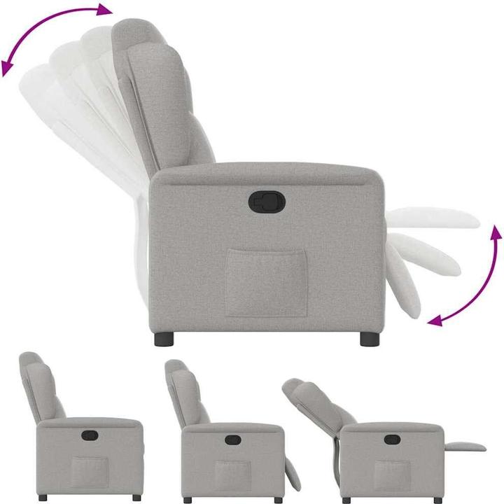 Actual product image VidaXL Relax armchair cloud grey fabric