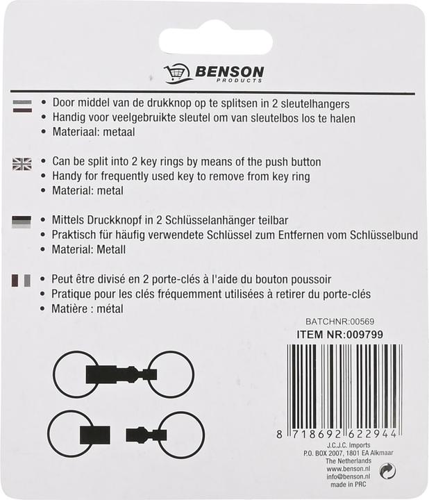 Actual product image Stahlex Key ring 2 pcs