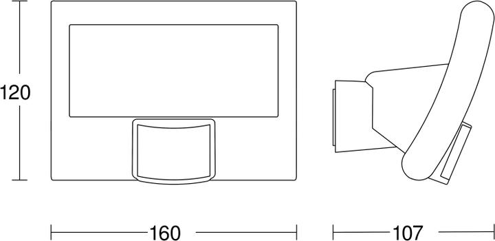 Actual product image Steinel XLED curved (690 lm, IP44)