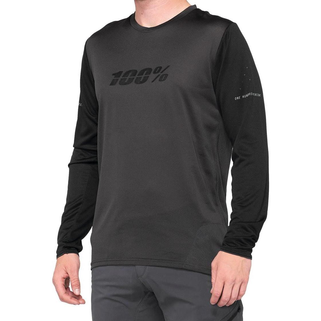 100%, Herren, Velotrikot, Jersey Ridecamp Long Sleeve (M), Schwarz, M