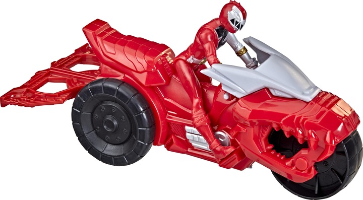 Produktbild Power Rangers Dino Fury Rip N Go T-Rex Battle-Bike und Roter Ranger, 15 cm grosses Fahrzeug mit Ac...
