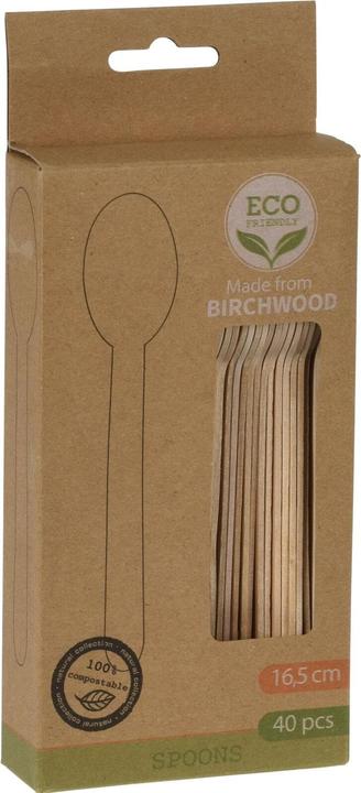 Actual product image Furber Disposable spoon 40 pieces, brown (40 x)