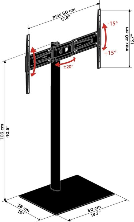 Immagine prodotto Meliconi Stand 600 Floor (82", 40 kg)