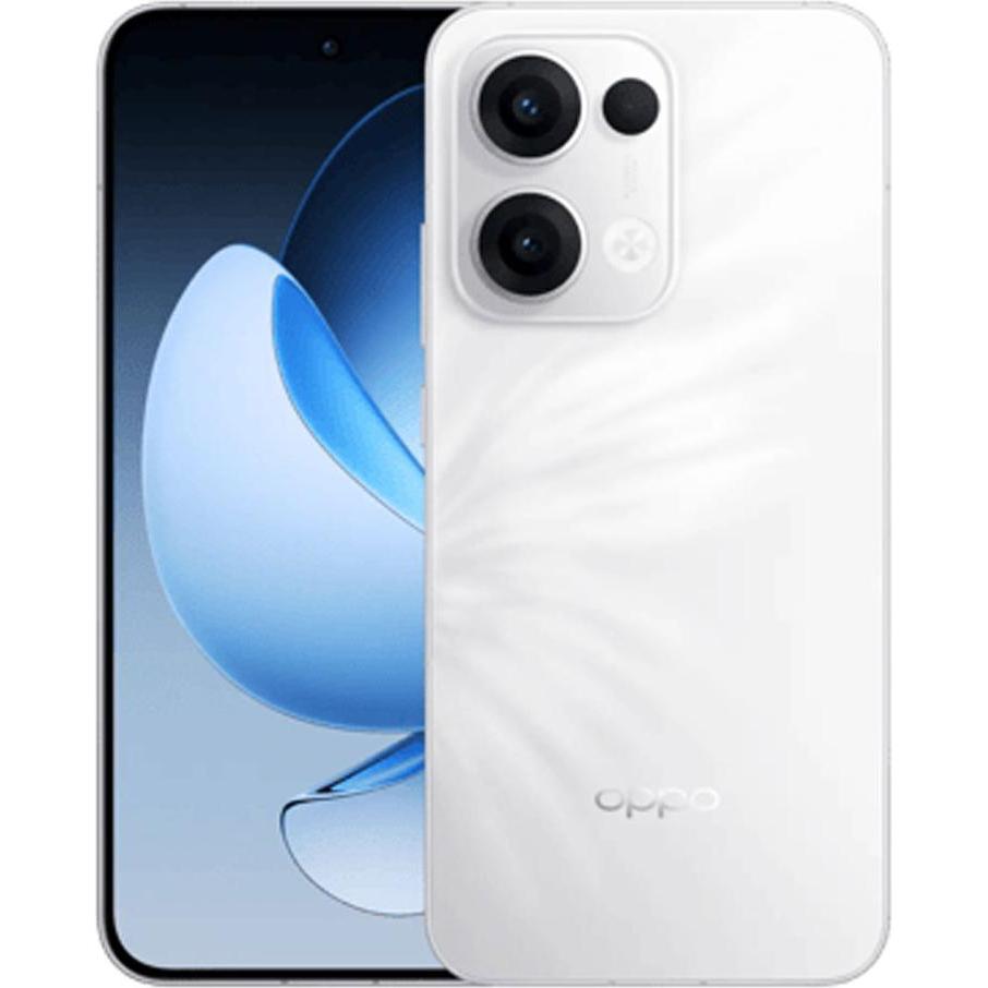 OPPO Reno13 (256 GB, Plume White, 6.59", Dual SIM, 5G), Smartphone, Weiss