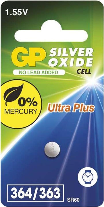 Immagine prodotto GP Batteries GP Batteria per orologi all'ossido d'argento 364 SR621SW 1,55V low drain 1pc. (1 pz., SR60, 18 mAh)