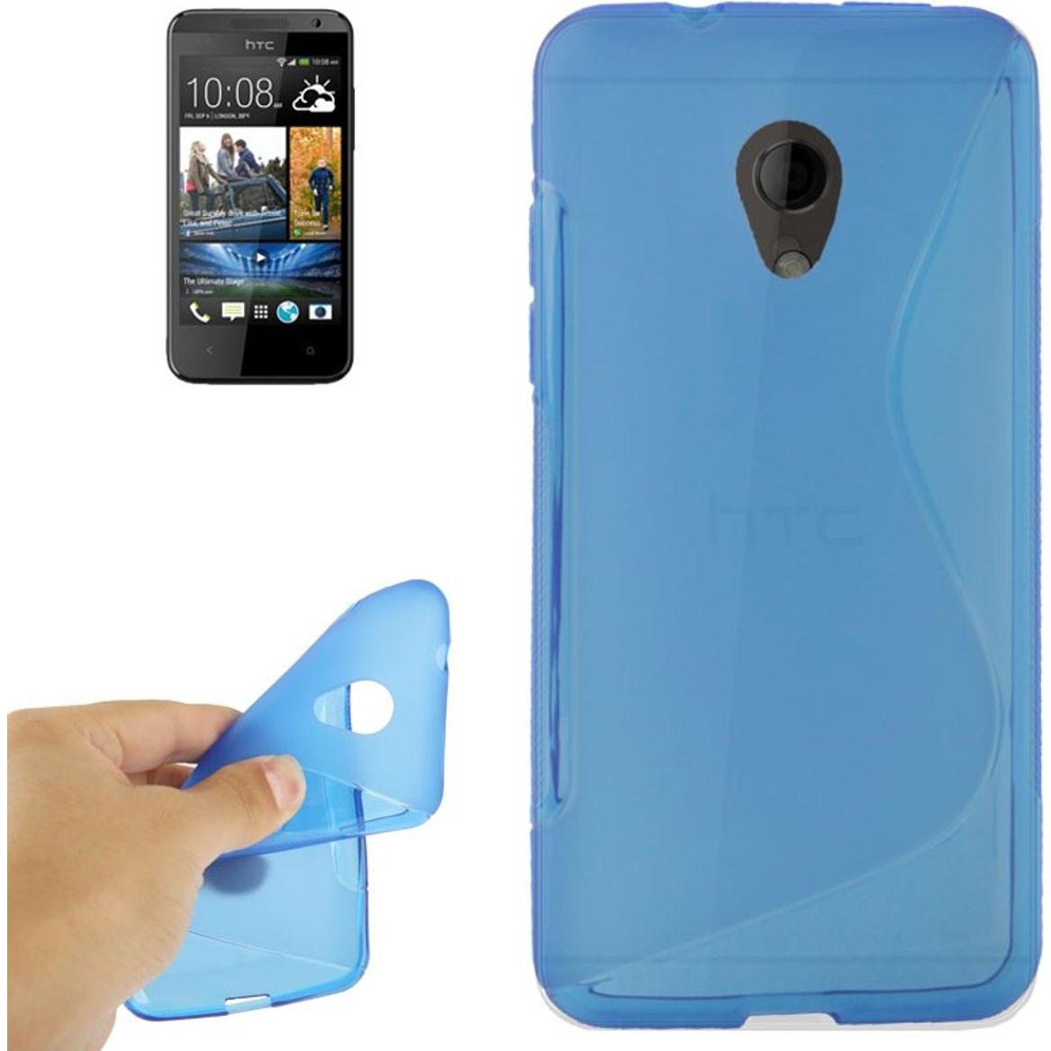 König Design Handyhülle TPU Schutzhülle für Handy HTC Desire 700 blau (HTC Desire 700), Smartphone Hülle, Blau