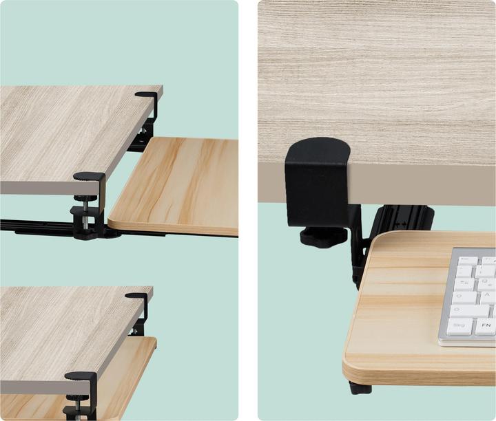Produktbild Relaxdays Ausziehbare Tastaturablage zum Klemmen