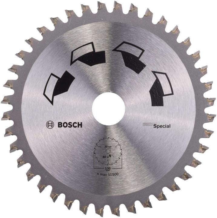 Produktbild Bosch Zubehör Kreissägeblatt SPECIAL D= 130 mm Bohrung= 20 mm Z= 40