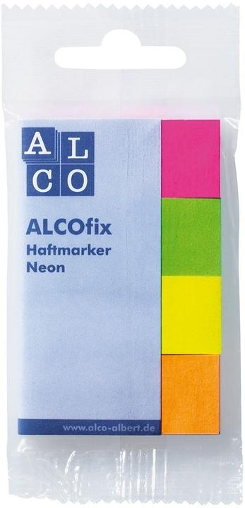 Alco Pennarello adesivo Alcofix 6831, in carta, 20 x 50 mm, 50x ciascuno rosa, verde, giallo e arancione