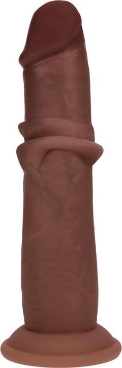 Produktbild RealRock Dual Density Silicone Realistic Sliding Skin Dildo - 6 / 15,5 cm - Brown