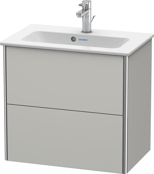 Actual product image Duravit WT vanity unit XSQUARE COMPACT 560x610x388mm concrete grey matt (61 x 56 x 39 cm)
