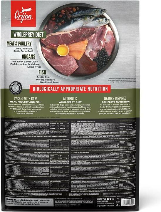 Actual product image Orijen Dry food Dog Tundra with goat (Adult, 1 pcs., 6190 g)