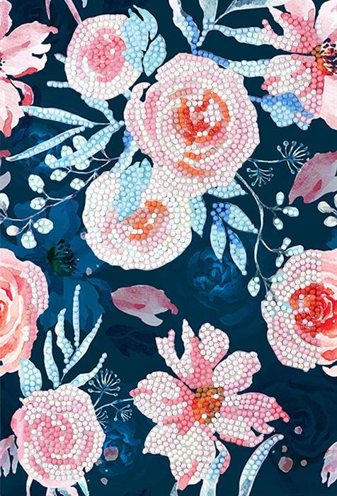 Immagine prodotto Craft Buddy Graziosi fiori rosa, taccuino artistico in cristallo