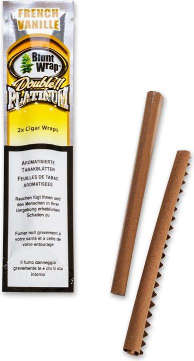 Actual product image Blunt Wraps Double Platinum French Vanilla 2 in 1