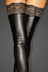 Produktbild Noir Handmade Wetlook Strümpfe halterlos (M)