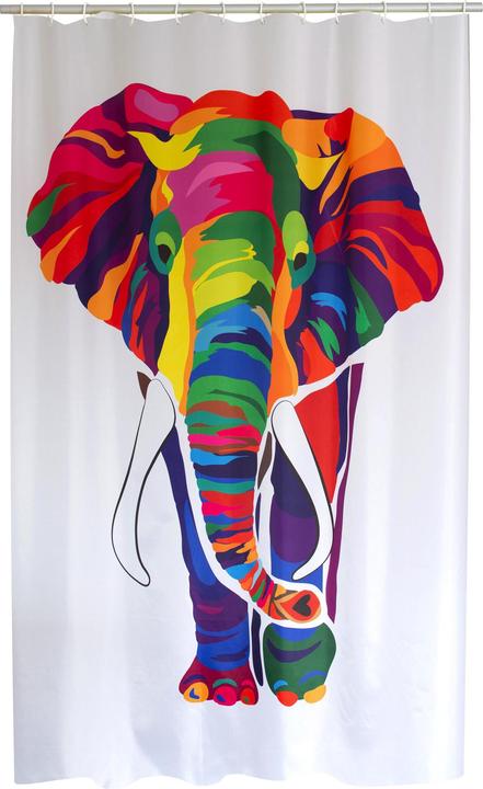 Image du produit Ridder Rideau de douche Elephant 180 x 200 cm, Multicolore (180 x 200 cm)
