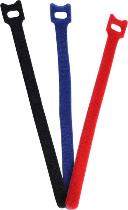 Shiverpeaks BASIC-S Klittenband, 200 x 11 mm, gekleurd met tule, van kunststof, snel en gemakkelijk. (Klittenband kabelbinder, 200 mm, 12 Pcs.)