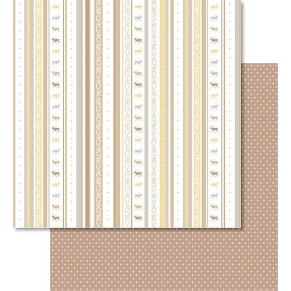 Ursus, Bastelpapier, Scrapbook Paper Classic Christmas creme/braun12x12 Zoll VE=25 Blatt Motiv 4 (25 x)