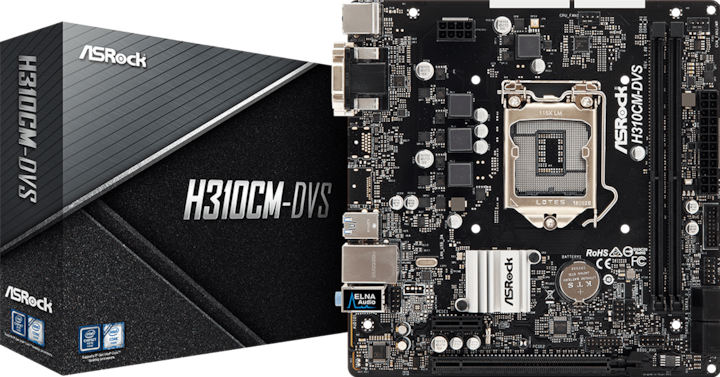Produktbild AsRock H310CM-DVS (LGA 1151, Intel H310, mATX)