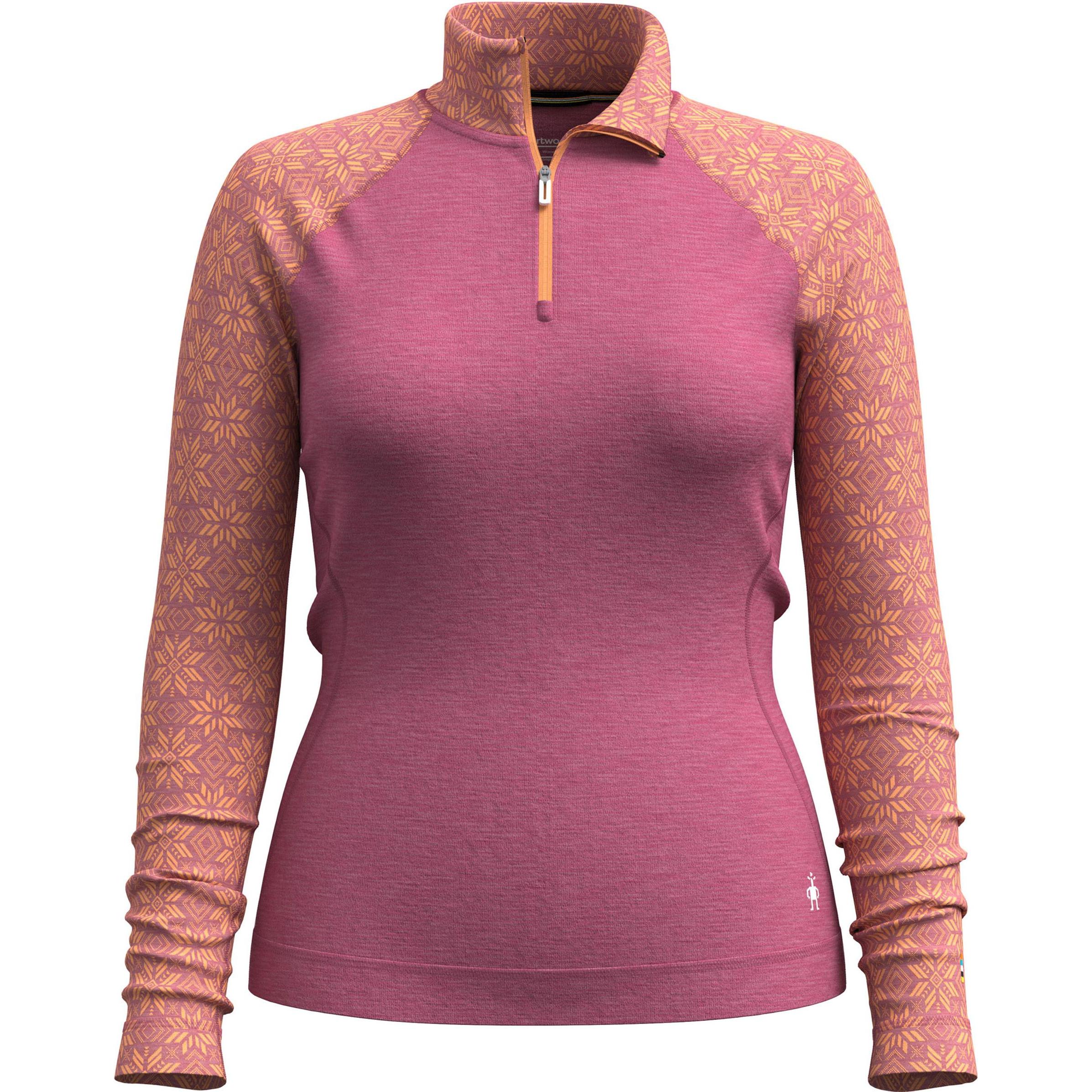 Smartwool, Damen, Funktionsunterhose, Women's Classic Thermal Merino Base Layer 1/4 Zip Boxed (S), Rosa, S