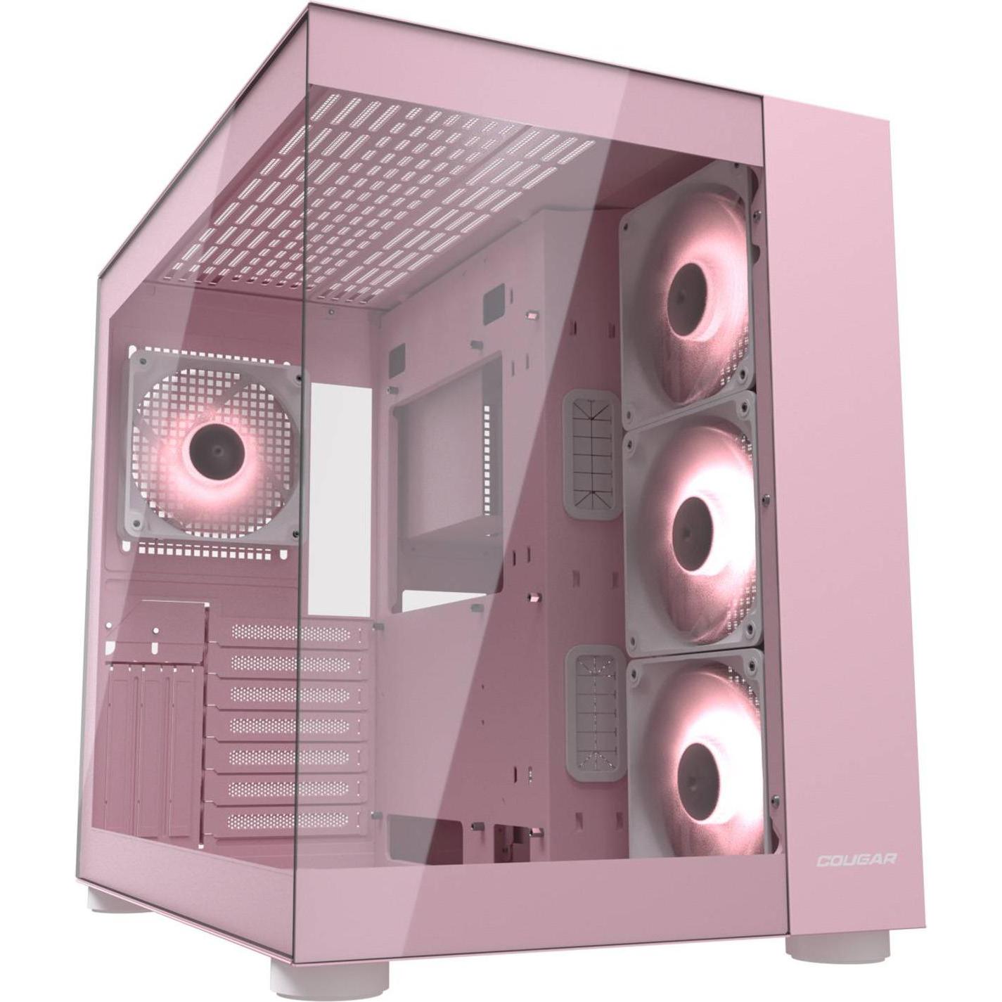 Cougar Boitier Moyen Tour ATX FV150 RGB avec panneaux vitrés (Rose), PC Gehäuse, Rosa