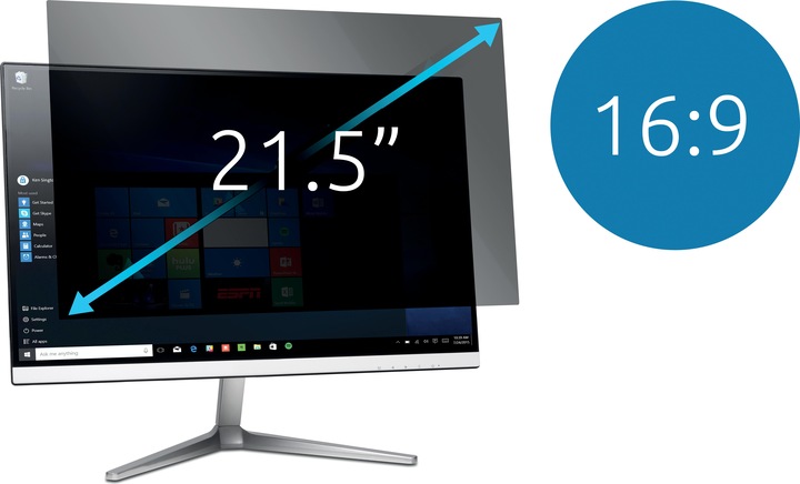 Produktbild Kensington Blickschutzfilter - 2-fach, abnehmbar (21.50", 16 : 9)