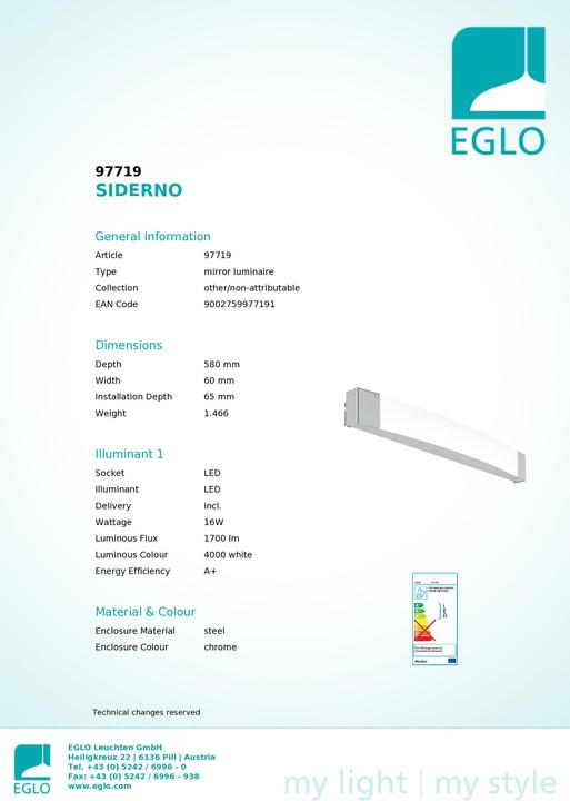 Produktbild EGLO Siderno (1700 lm)