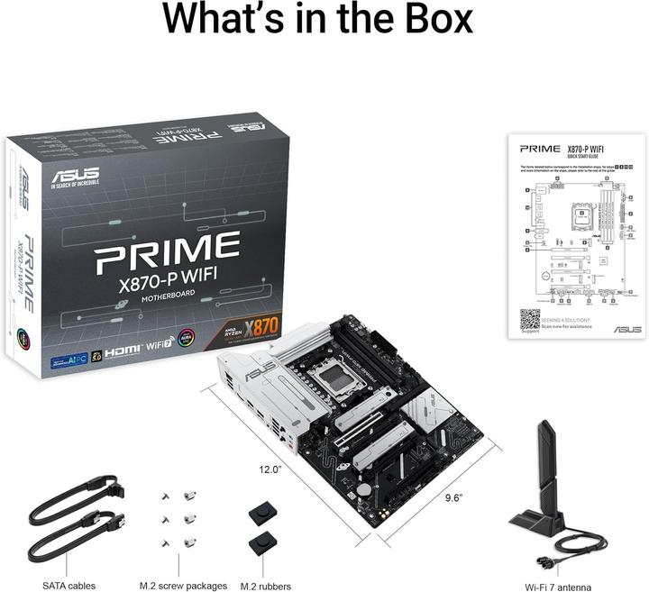 Actual product image ASUS Prime X870-P WIFI (AM5, AMD X870, ATX)