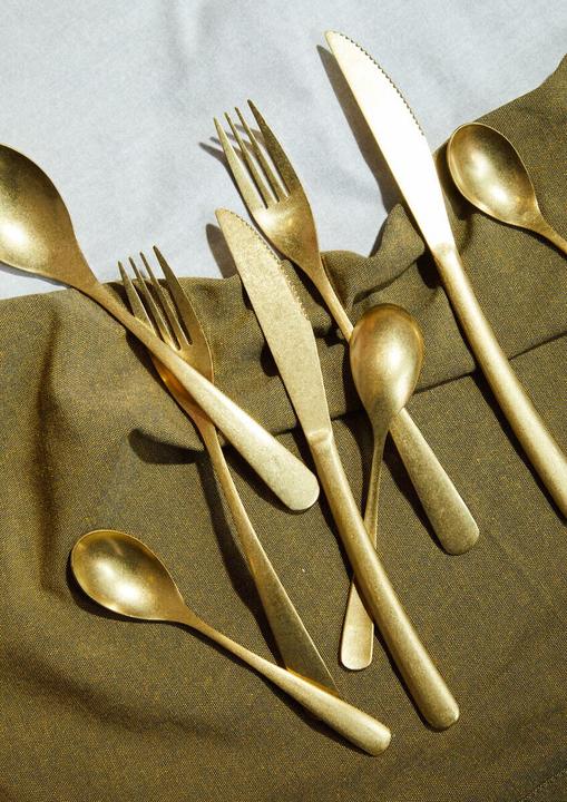 Image du produit Fifty five south Set de couverts Avie Antique Gold Finish - 16 pièces (16 pcs, Set de couverts)