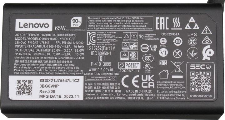 Actual product image Lenovo ADLX65YLC3E (65 W)