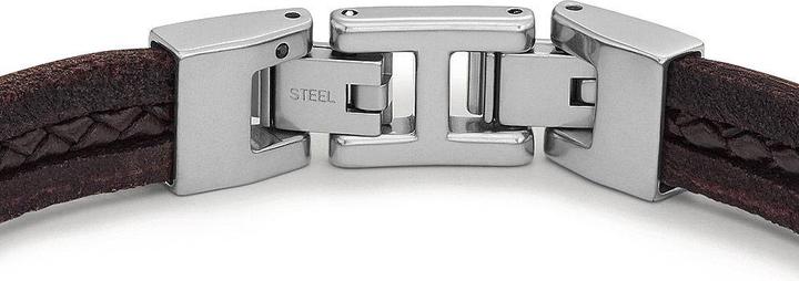 Actual product image Fossil Jewelry bracelet (21.30 cm, Stainless steel, Leather)