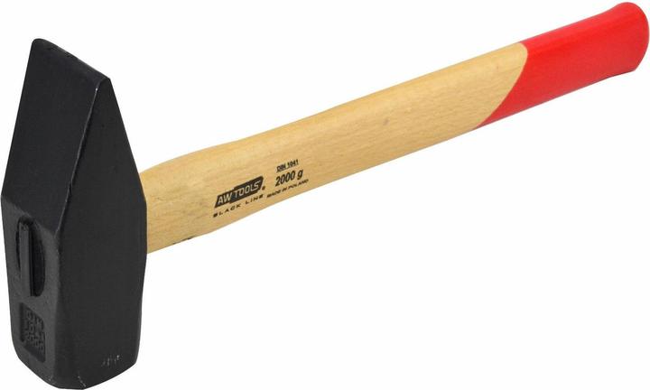 Actual product image Awtools Młotek ślusarski 2,0 kg Trzonek Drewniany Black Line (2200 g)