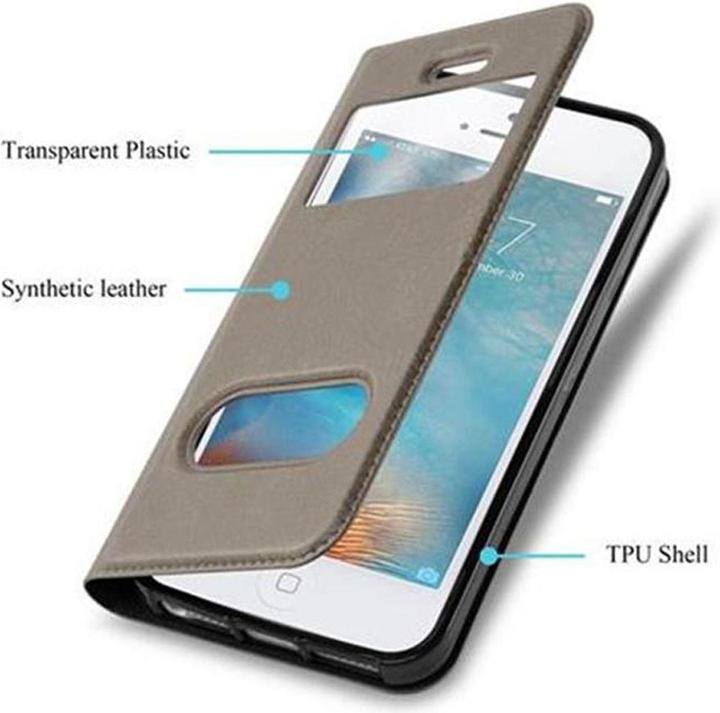 Produktbild Cadorabo Book mit View Doppelfenster Cover (Apple iPhone 5)