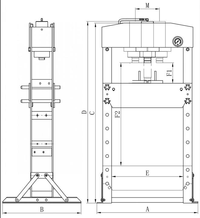 Produktbild Bernardo Cantina Bernardo - Pneumatische Werkstattpresse PWK 75 F