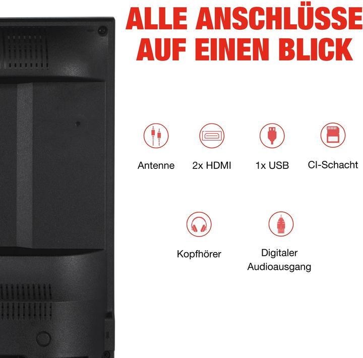 Produktbild Telefunken 32 Zoll Fernseher XH32P900S LED TV HD-Ready mit 80cm Bildschirmdiagonale und Triple-Tuner (32", LED, HD ready)