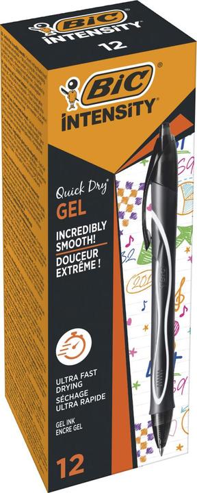 Image du produit Bic Stylos gel Gel-ocity Quick Dry 0,7 mm Noir, 12 pièces (Noir, 12x)