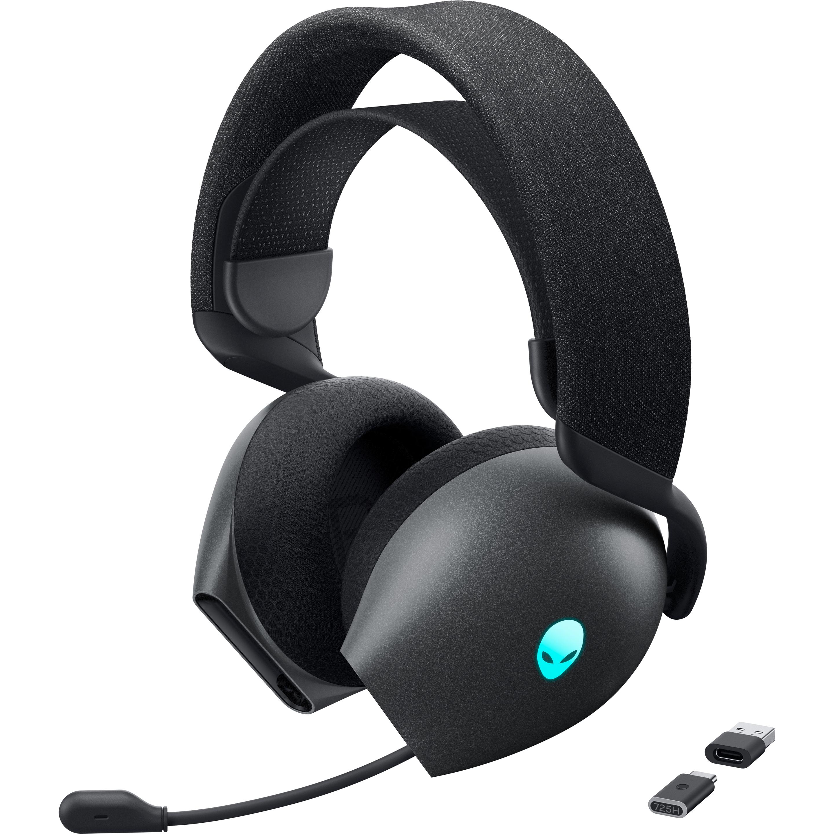 Dell AW725H (Kabellos, Kabelgebunden), Gaming Headset, Schwarz
