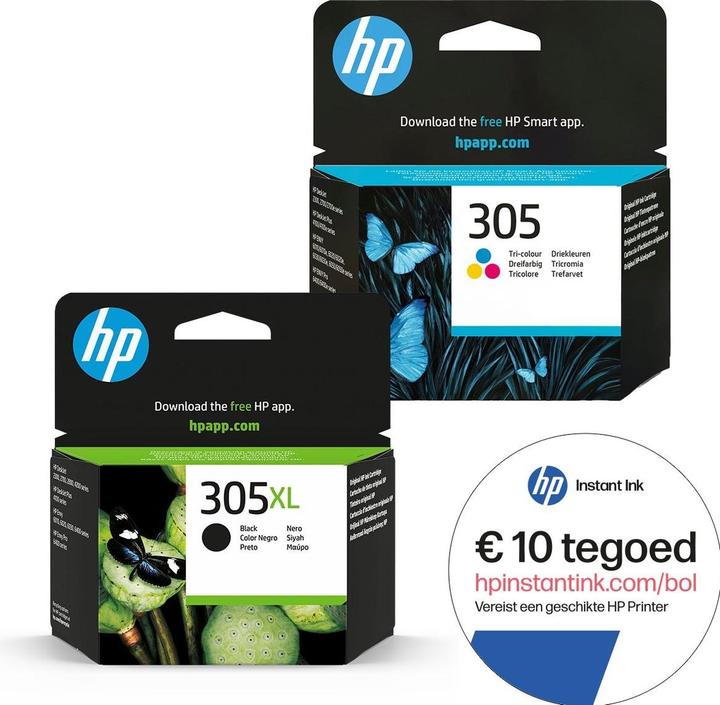 Actual product image HP 305 - Inktcartridge 305XL zwart & 305 kleur + Instant Ink tegoed
