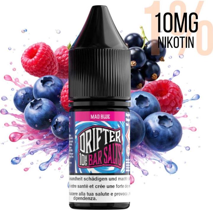 Immagine prodotto Drifter Bar Salts Mad Blue 10mg (Lampone, Mirtillo)