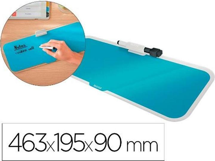 Image du produit Leitz Tableau de bord en verre bleu (38 x 15 cm)